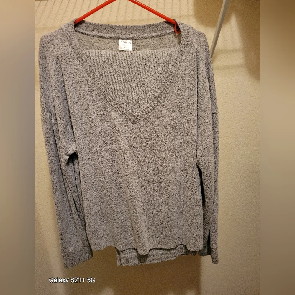 Soma 2PIECE  V-Neck Knit PJ'S/Lounge wear Size XXL NWOT - Picture 2 of 5